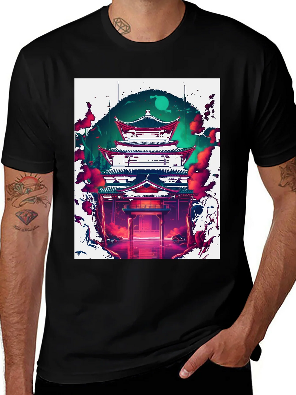Japanese Temple Graphic Tee product image 1