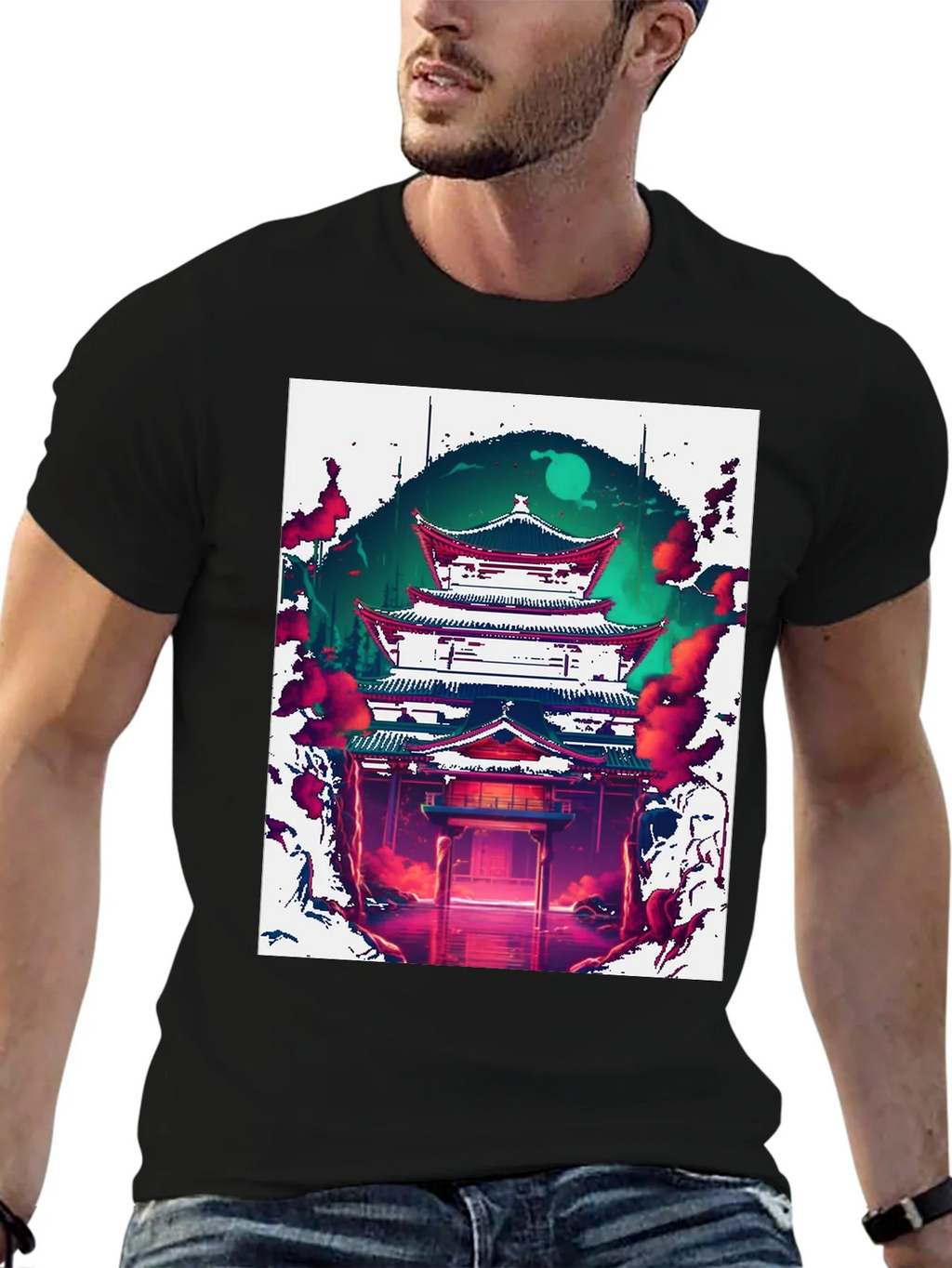 Japanese Temple Graphic Tee product image 6
