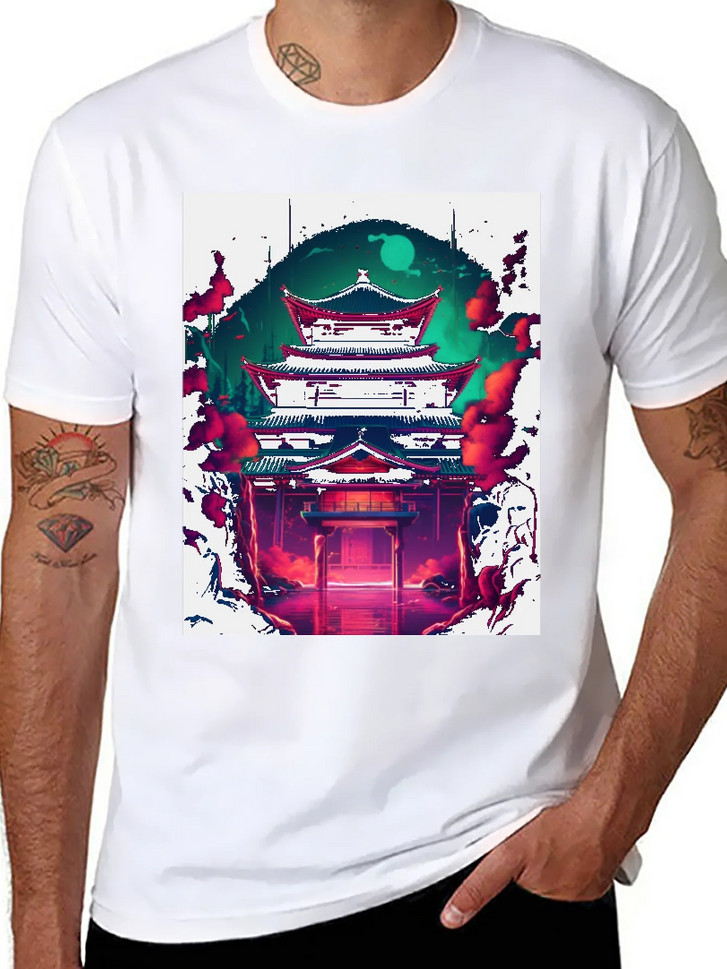 Japanese Temple Graphic Tee product image 7