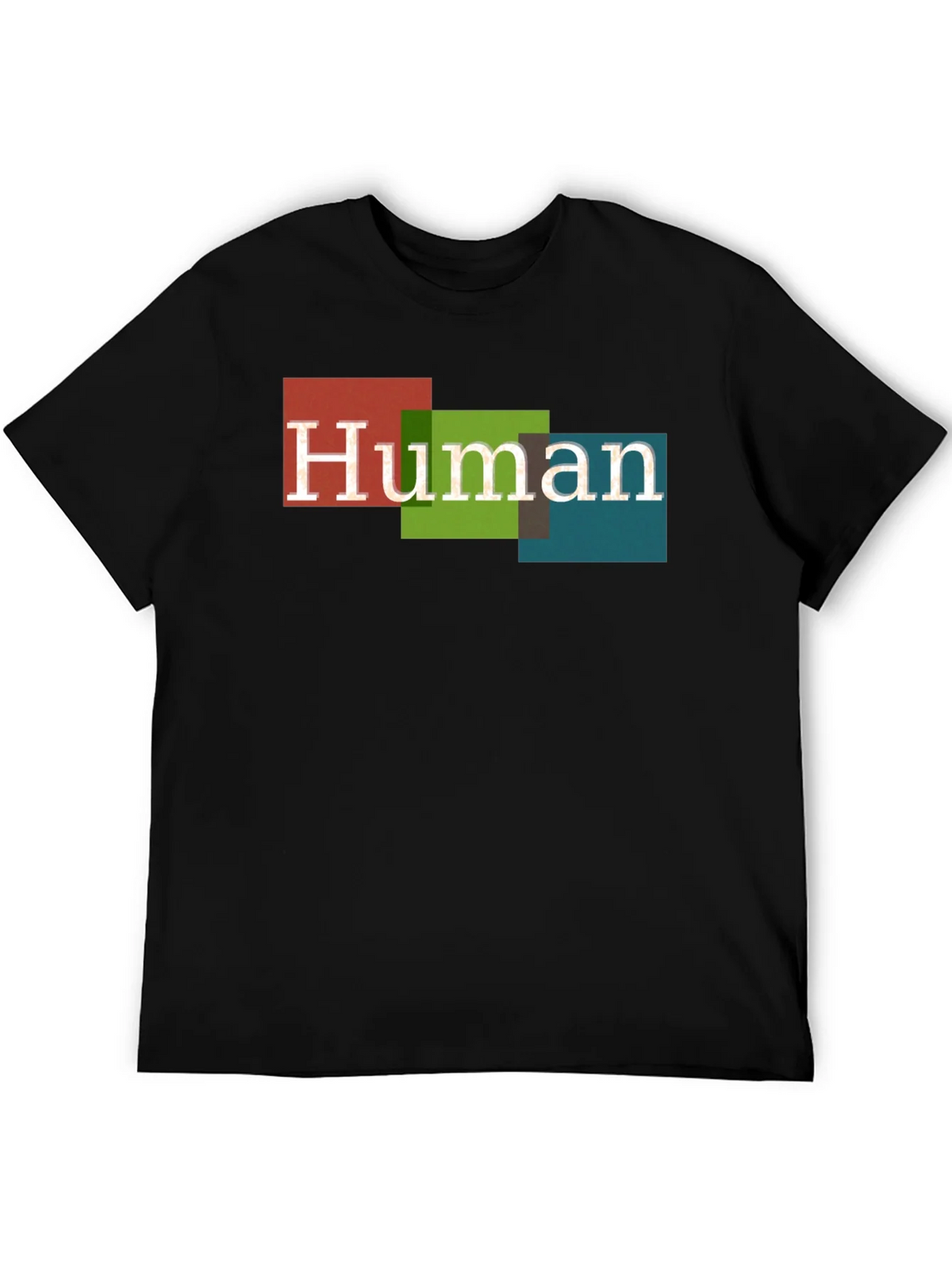Human Colorful Blocks Graphic T-Shirt - Casual Wear product image 5