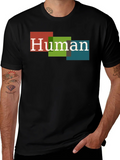 Human Colorful Blocks Graphic T-Shirt - Casual Wear product image 1