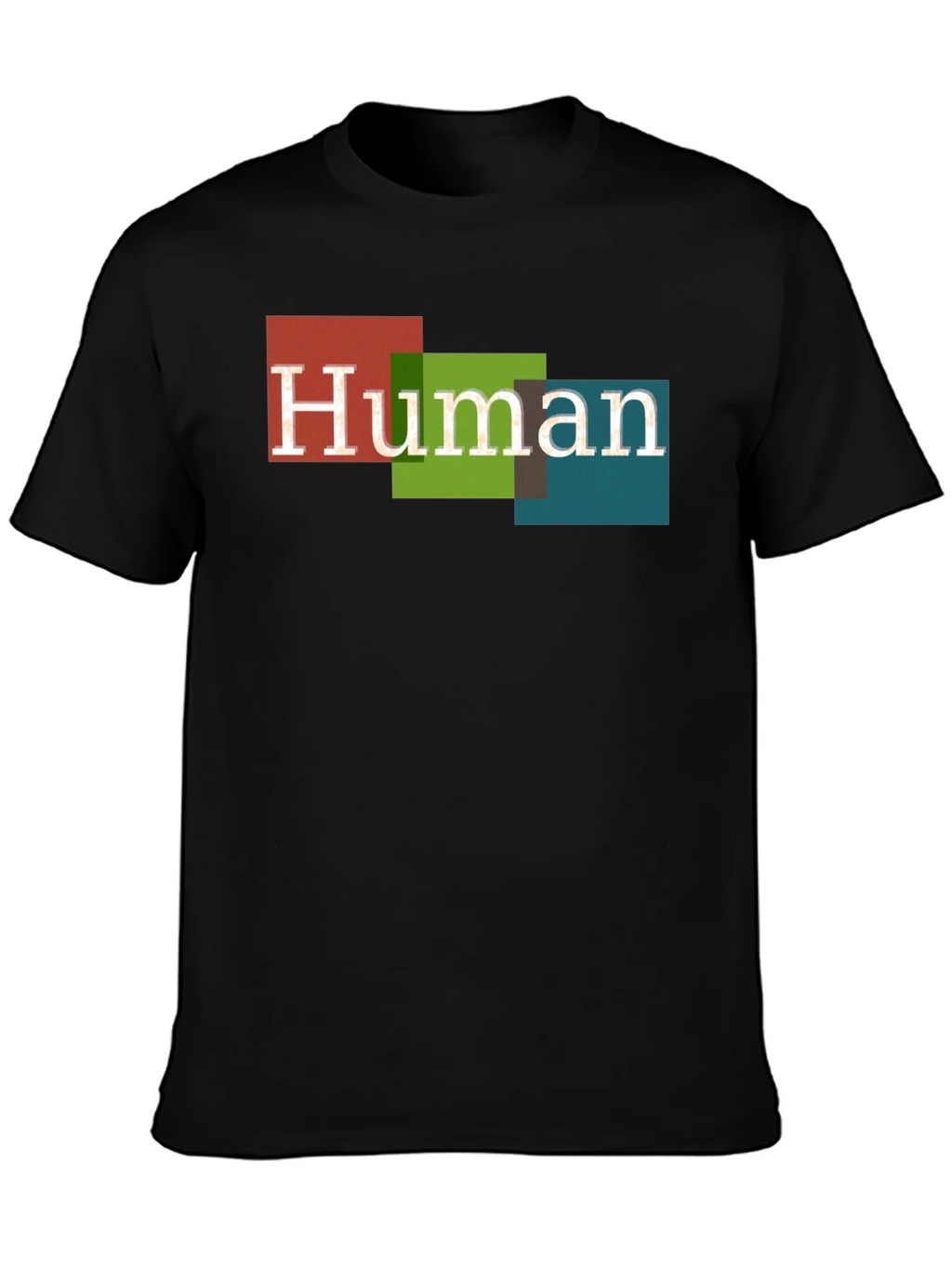 Human Colorful Blocks Graphic T-Shirt - Casual Wear product image 3