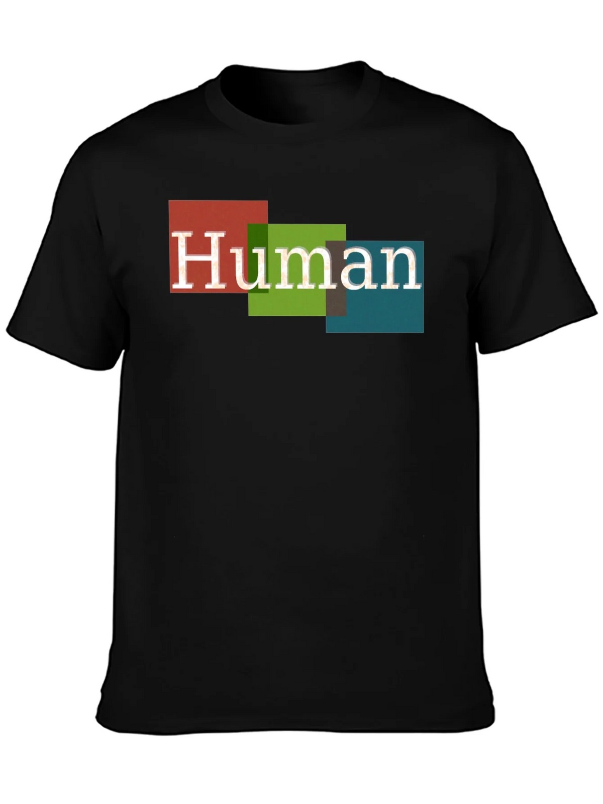 Human Colorful Blocks Graphic T-Shirt - Casual Wear product image 3