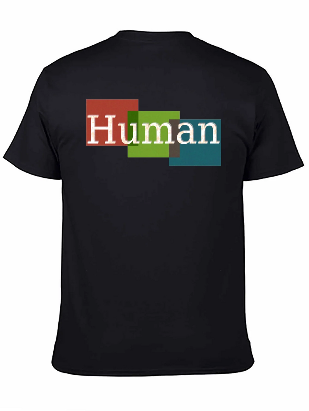 Human Colorful Blocks Graphic T-Shirt - Casual Wear product image 4