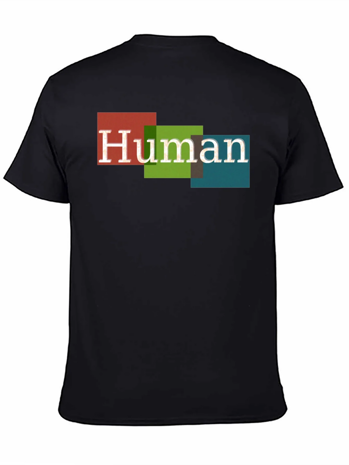 Human Colorful Blocks Graphic T-Shirt - Casual Wear product image 4
