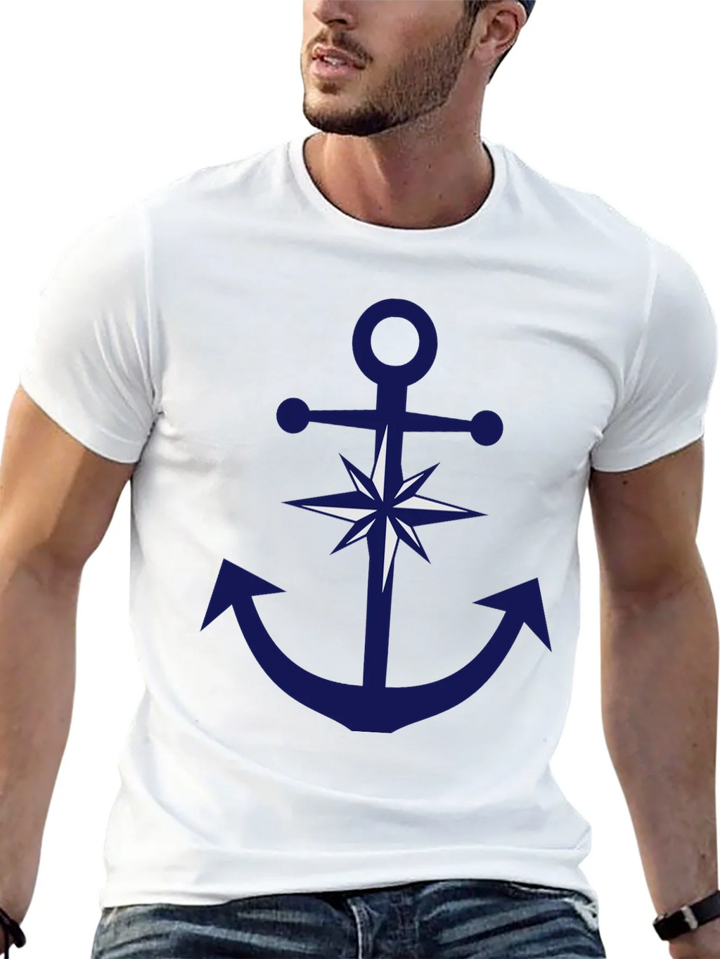 Nautical Anchor Compass Graphic T-Shirt product image 12