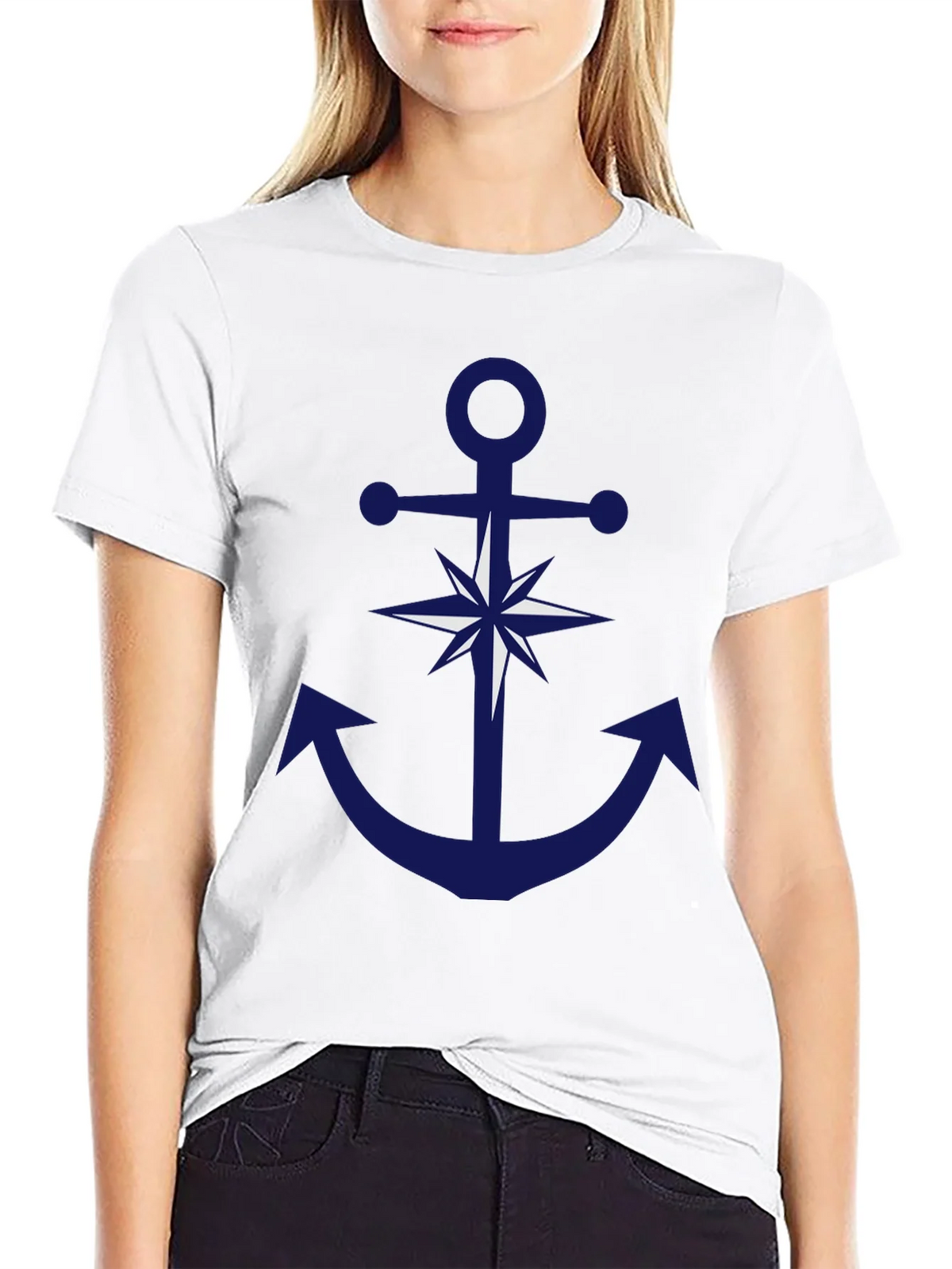Nautical Anchor Compass Graphic T-Shirt product image 8