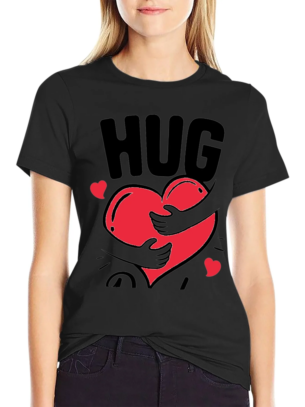 Hug Heart Graphic Tee - Trendy Comfort product image 2