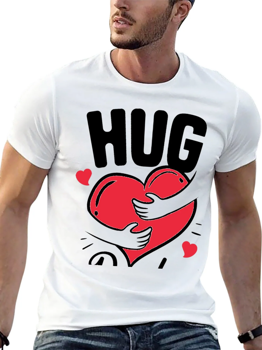 Hug Heart Graphic Tee - Trendy Comfort product image 12