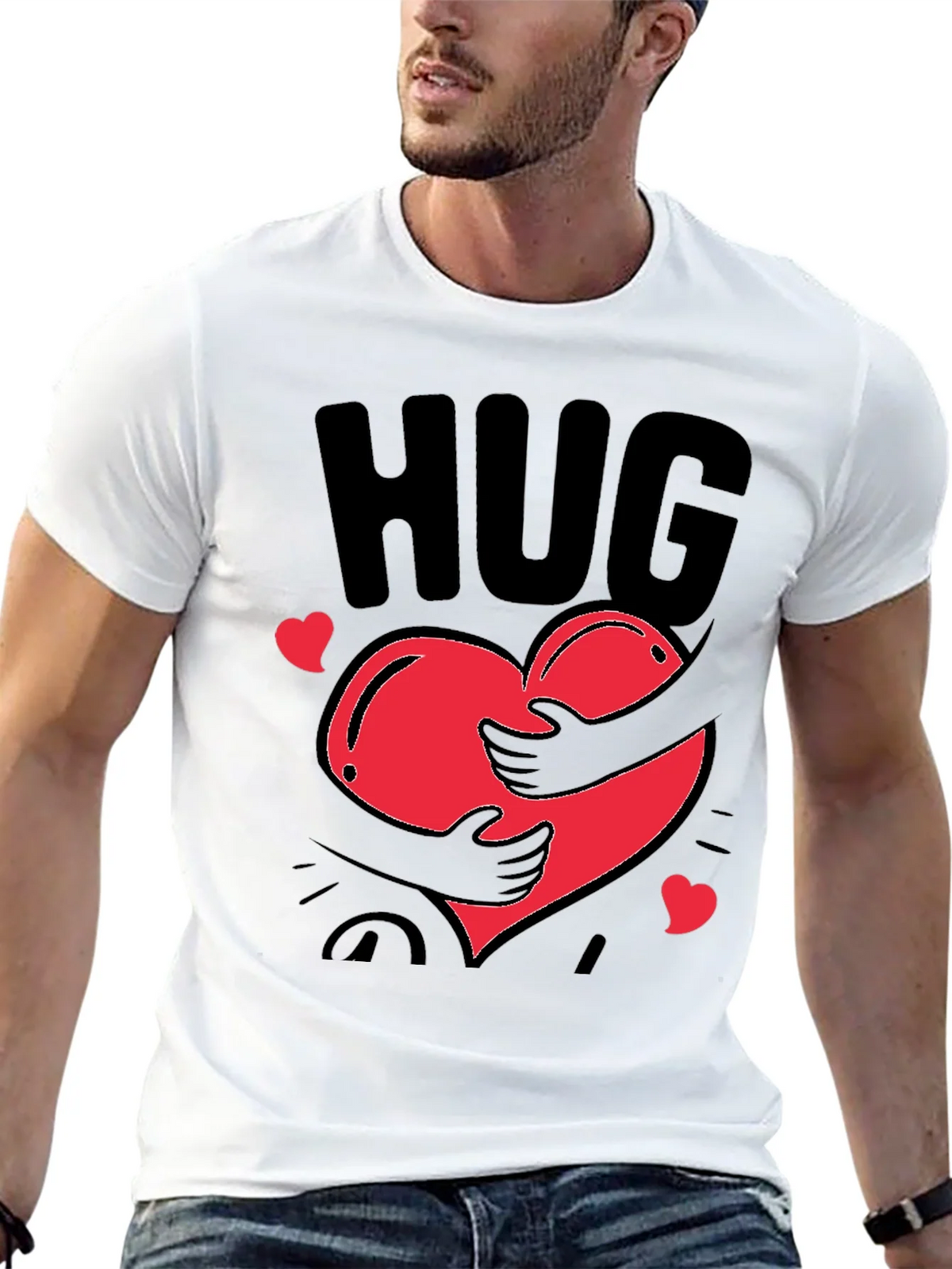 Hug Heart Graphic Tee - Trendy Comfort product image 12