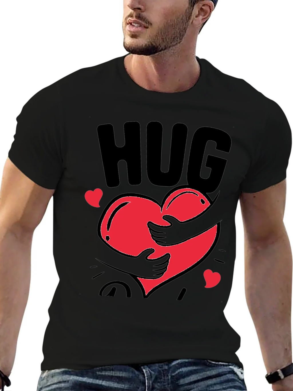 Hug Heart Graphic Tee - Trendy Comfort product image 6