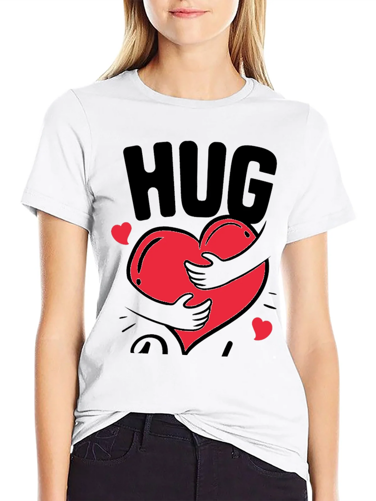 Hug Heart Graphic Tee - Trendy Comfort product image 8