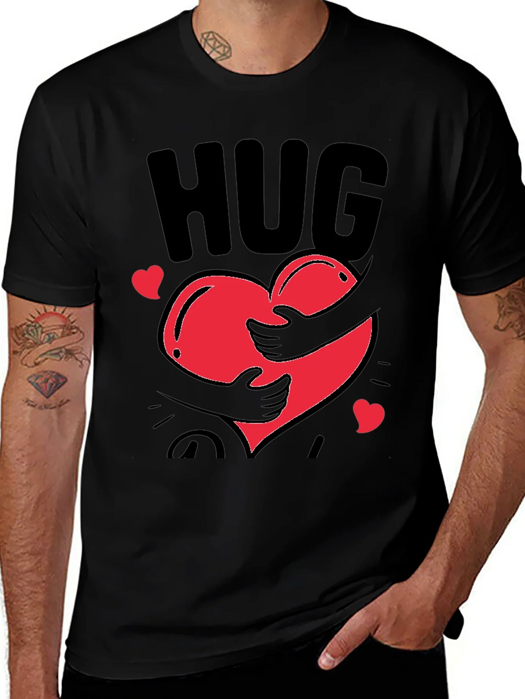 Hug Heart Graphic Tee - Trendy Comfort product image 1