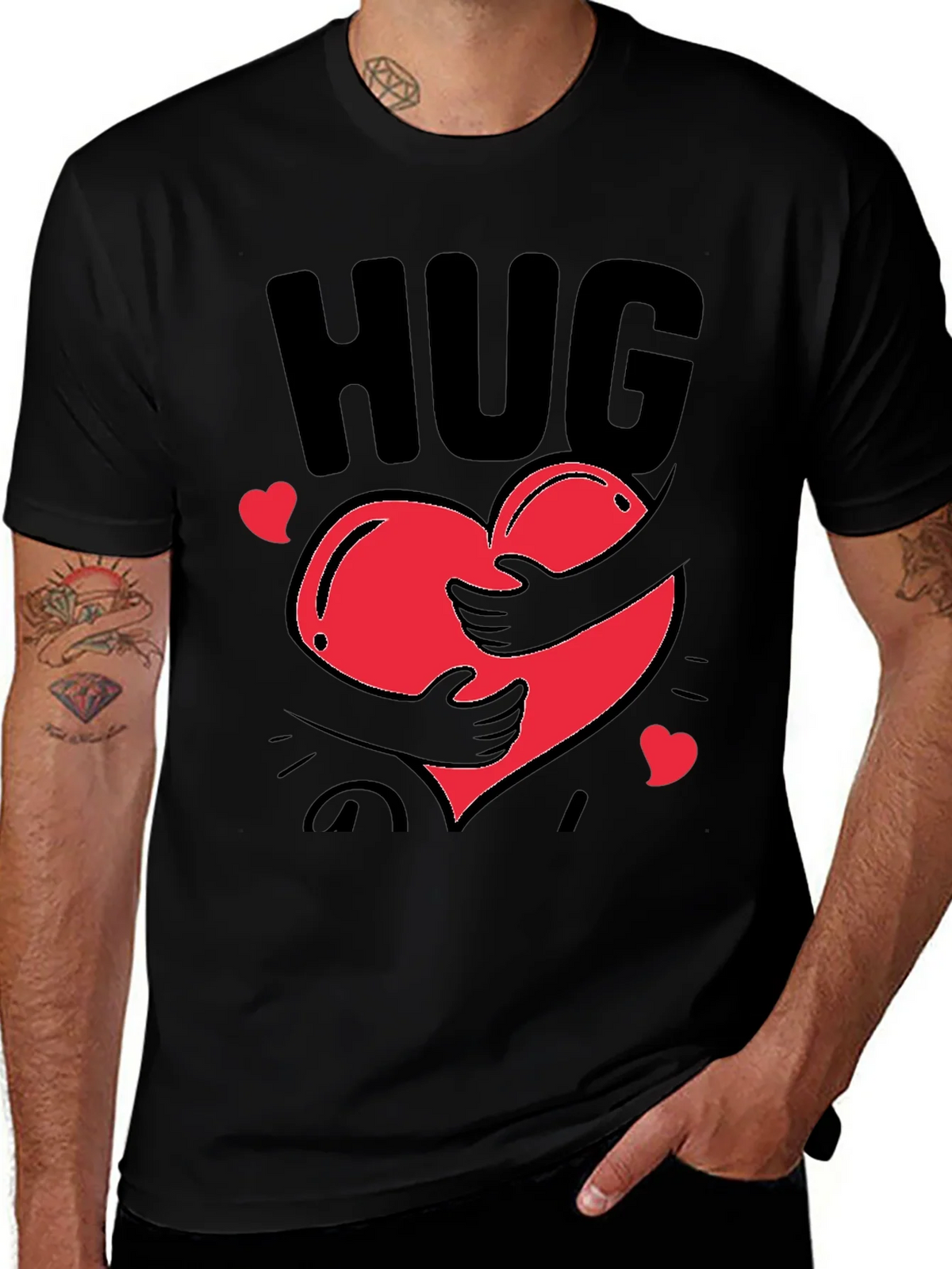 Hug Heart Graphic Tee - Trendy Comfort product image 1