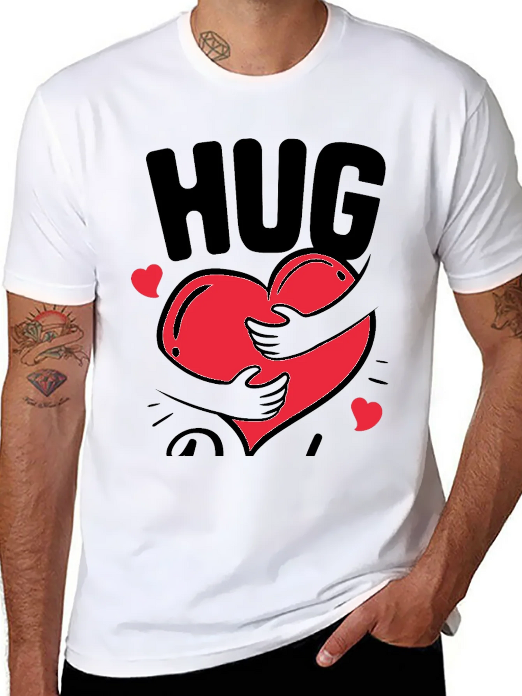 Hug Heart Graphic Tee - Trendy Comfort product image 7