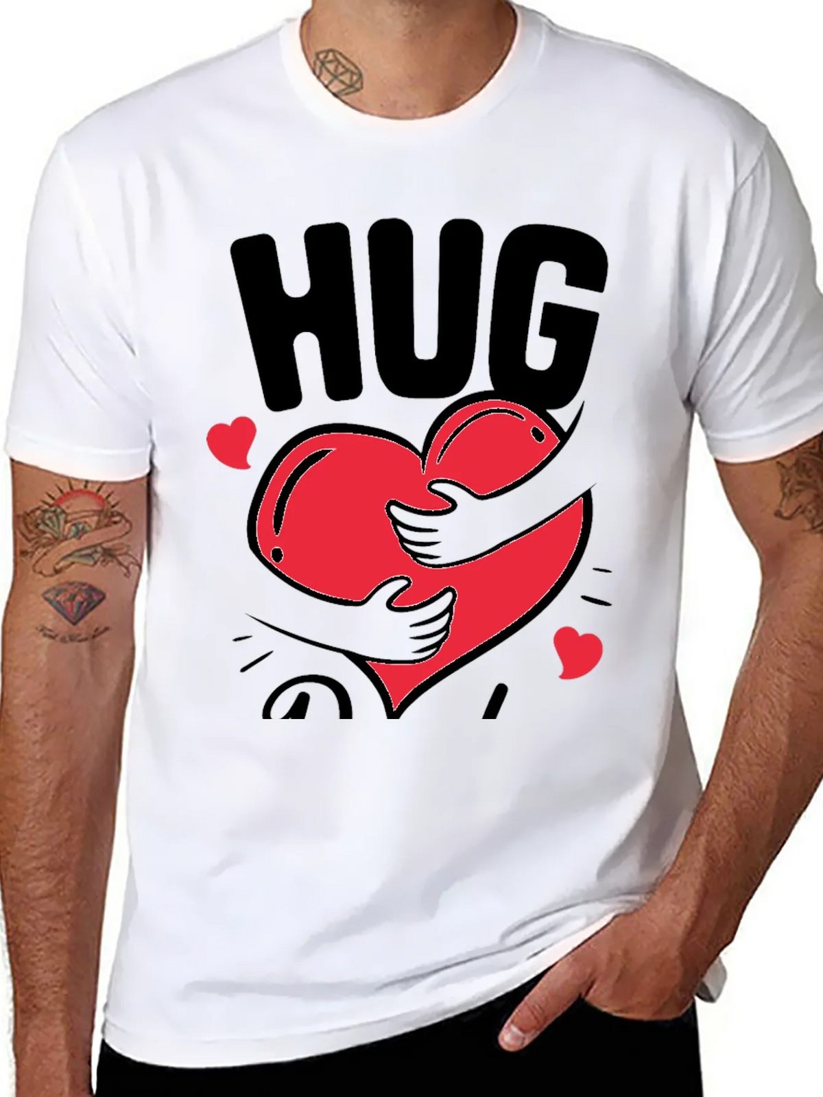 Hug Heart Graphic Tee - Trendy Comfort product image 7
