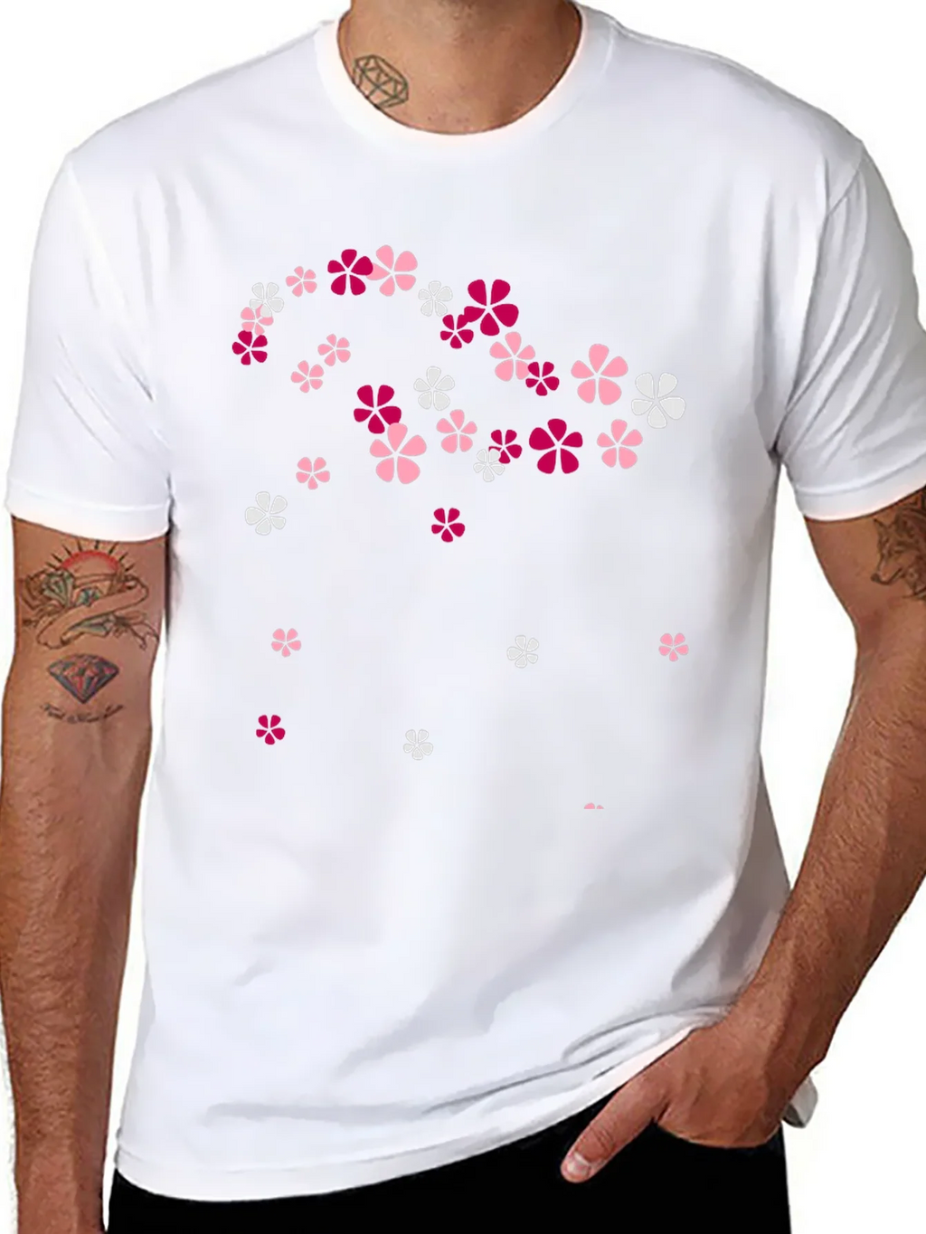 Floral Print Black T-Shirt - Stylish Casual Wear product image 7