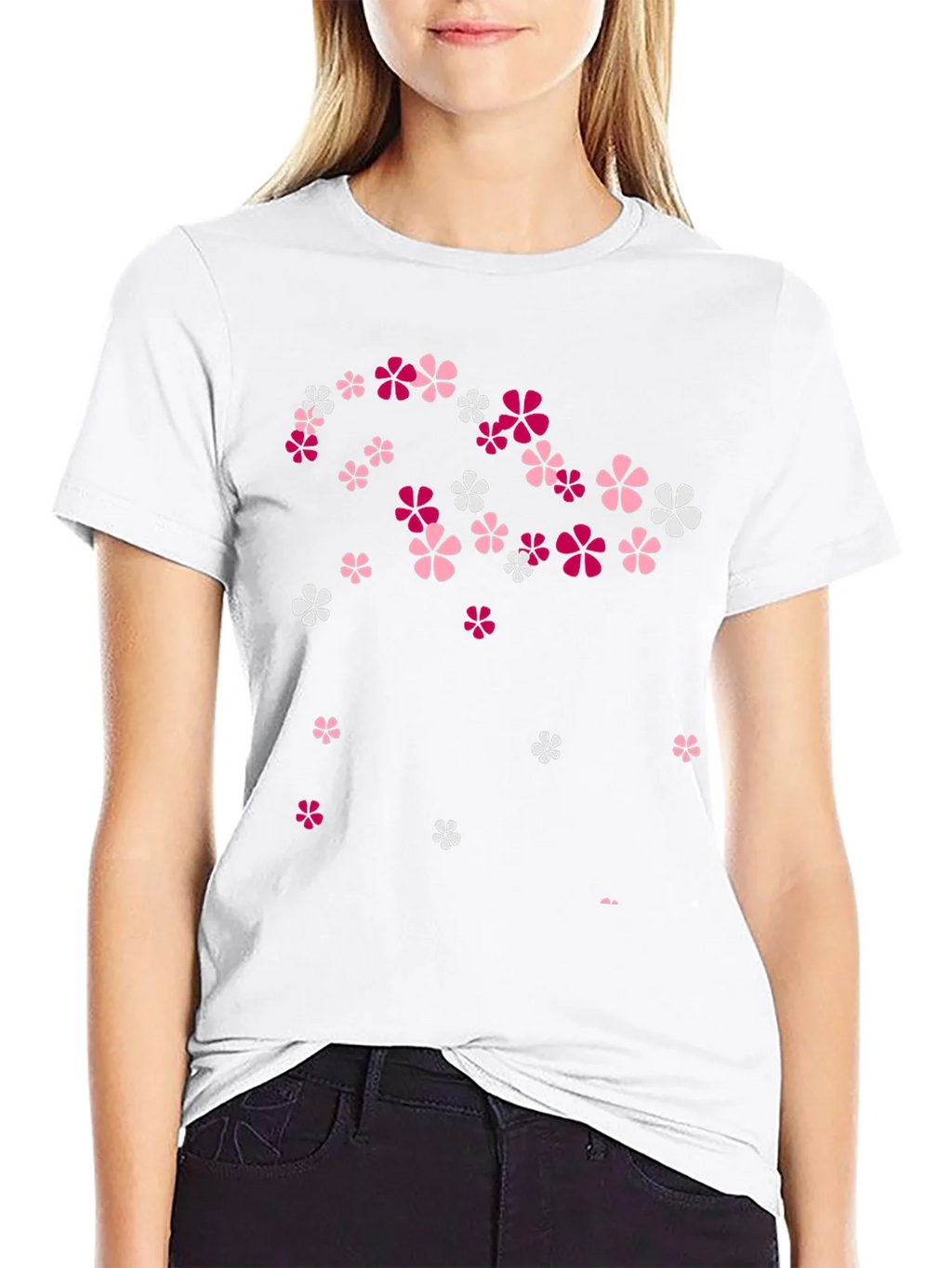 Floral Print Black T-Shirt - Stylish Casual Wear product image 8