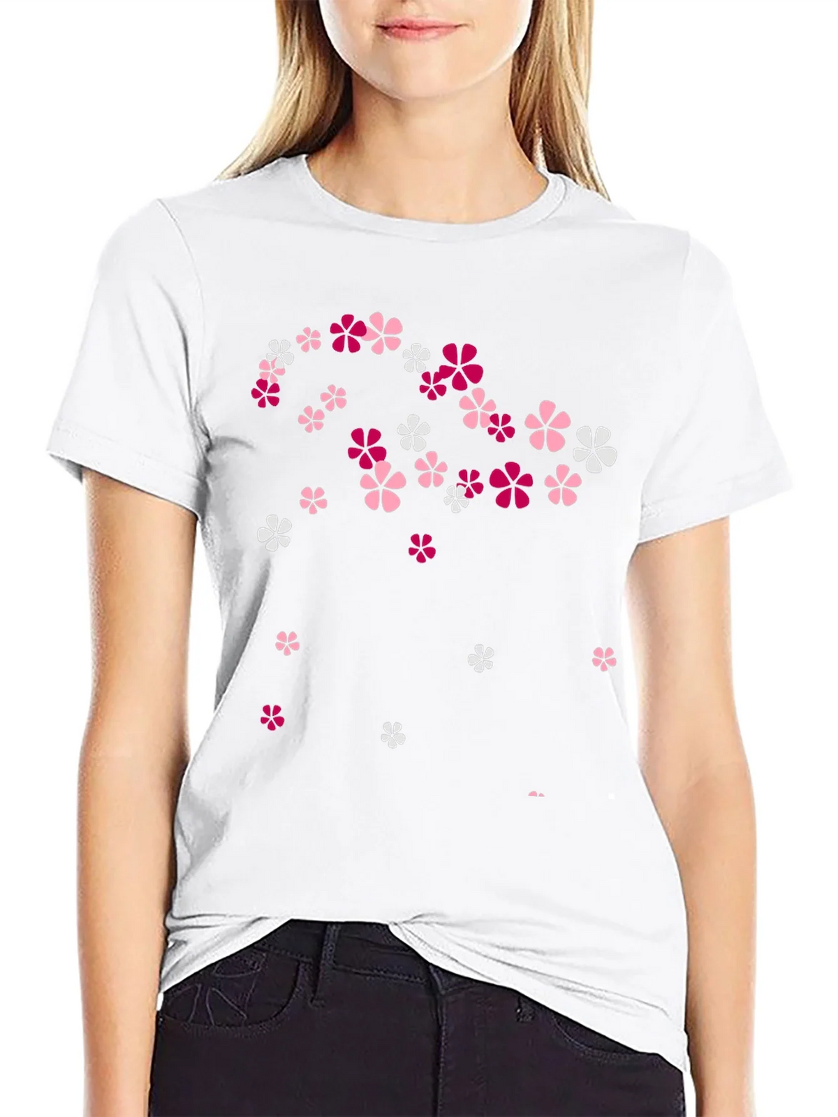 Floral Print Black T-Shirt - Stylish Casual Wear product image 8