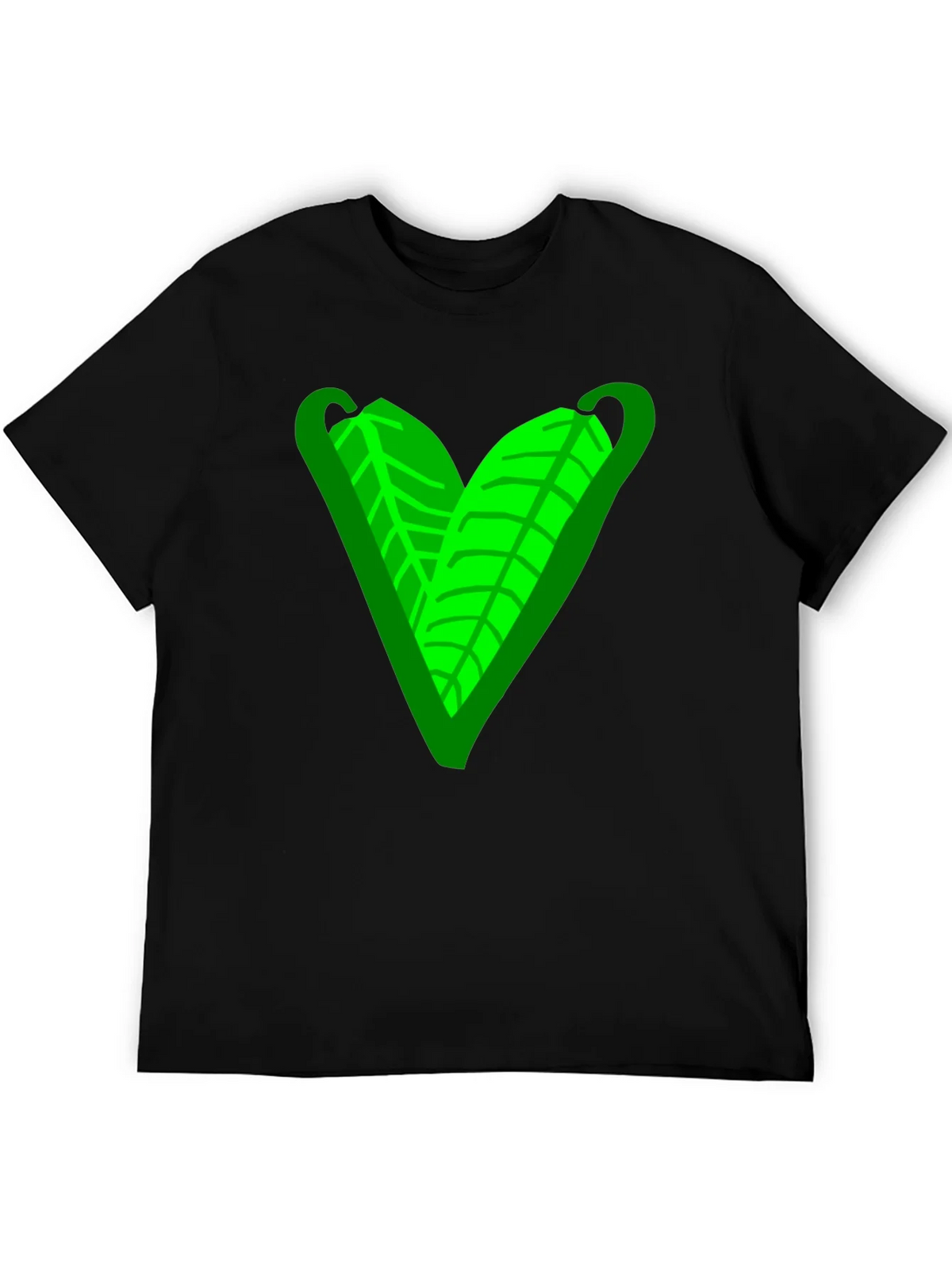 Green Leaf Heart Graphic Tee - Casual Comfort product image 5