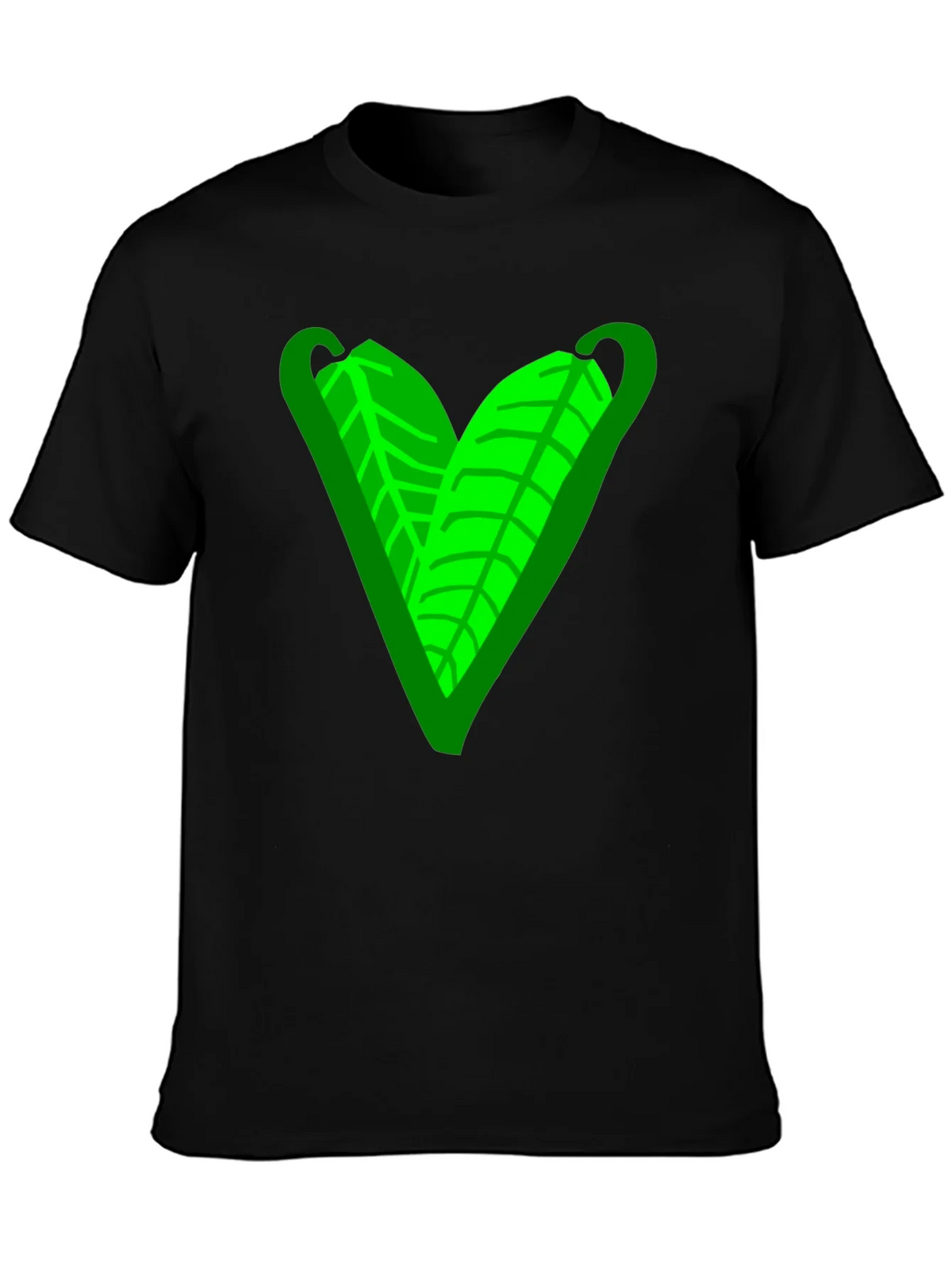 Green Leaf Heart Graphic Tee - Casual Comfort product image 3