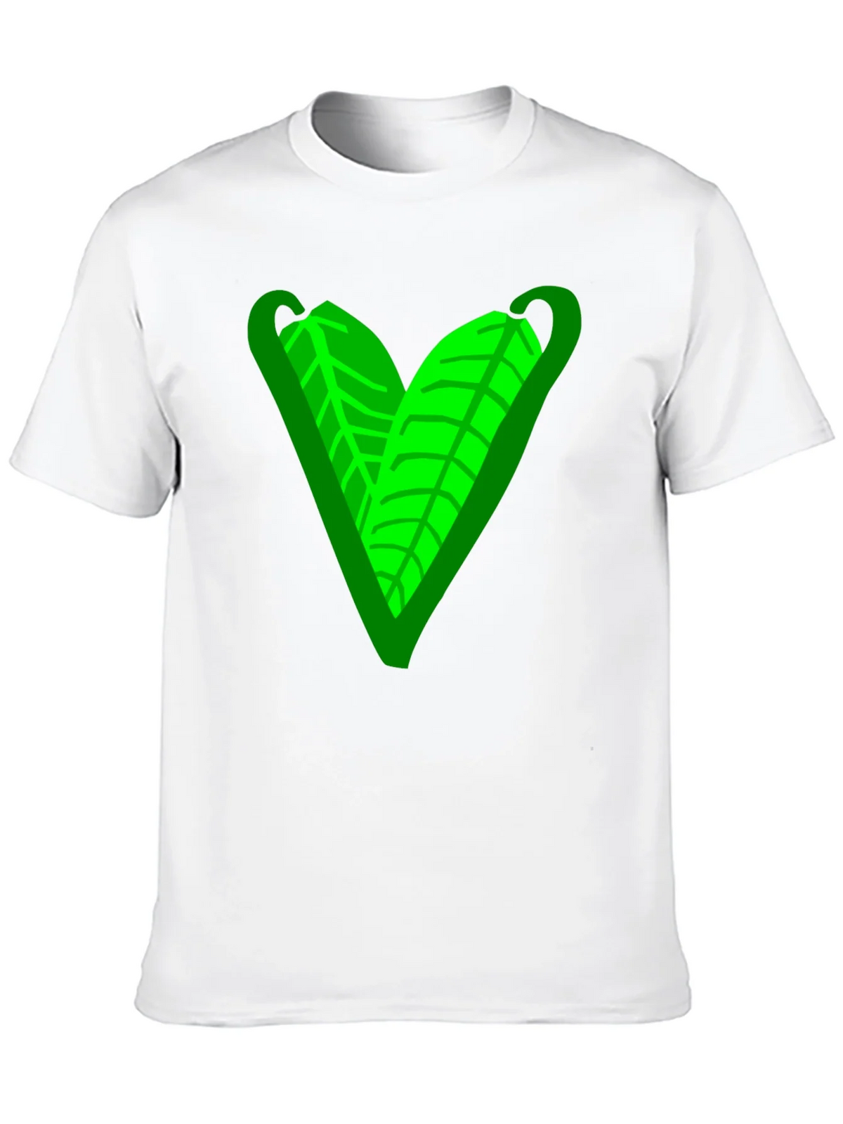Green Leaf Heart Graphic Tee - Casual Comfort product image 9