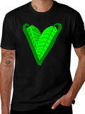 Green Leaf Heart Graphic Tee - Casual Comfort product image 1