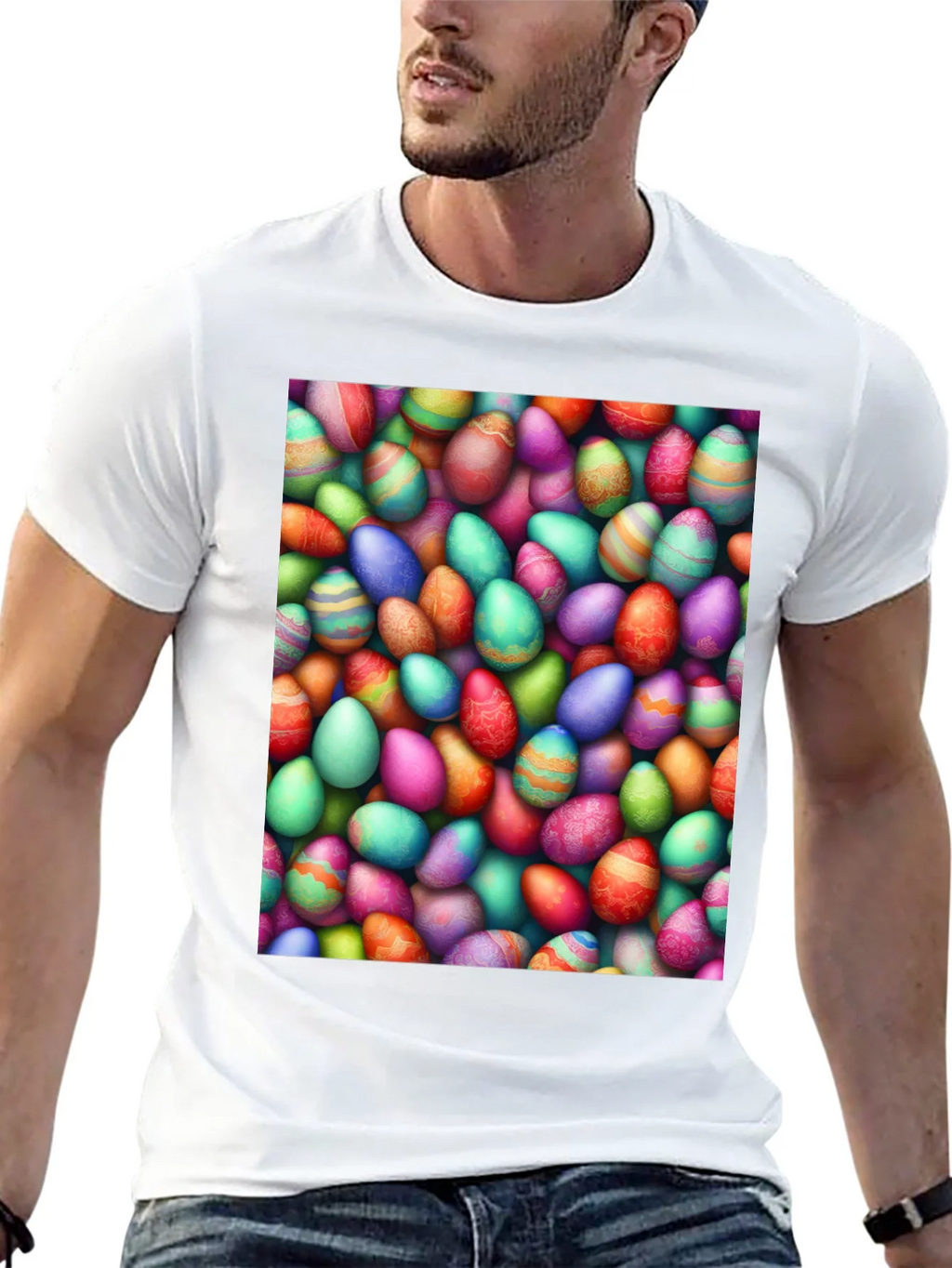 Colorful Easter Eggs Graphic Tee product image 11