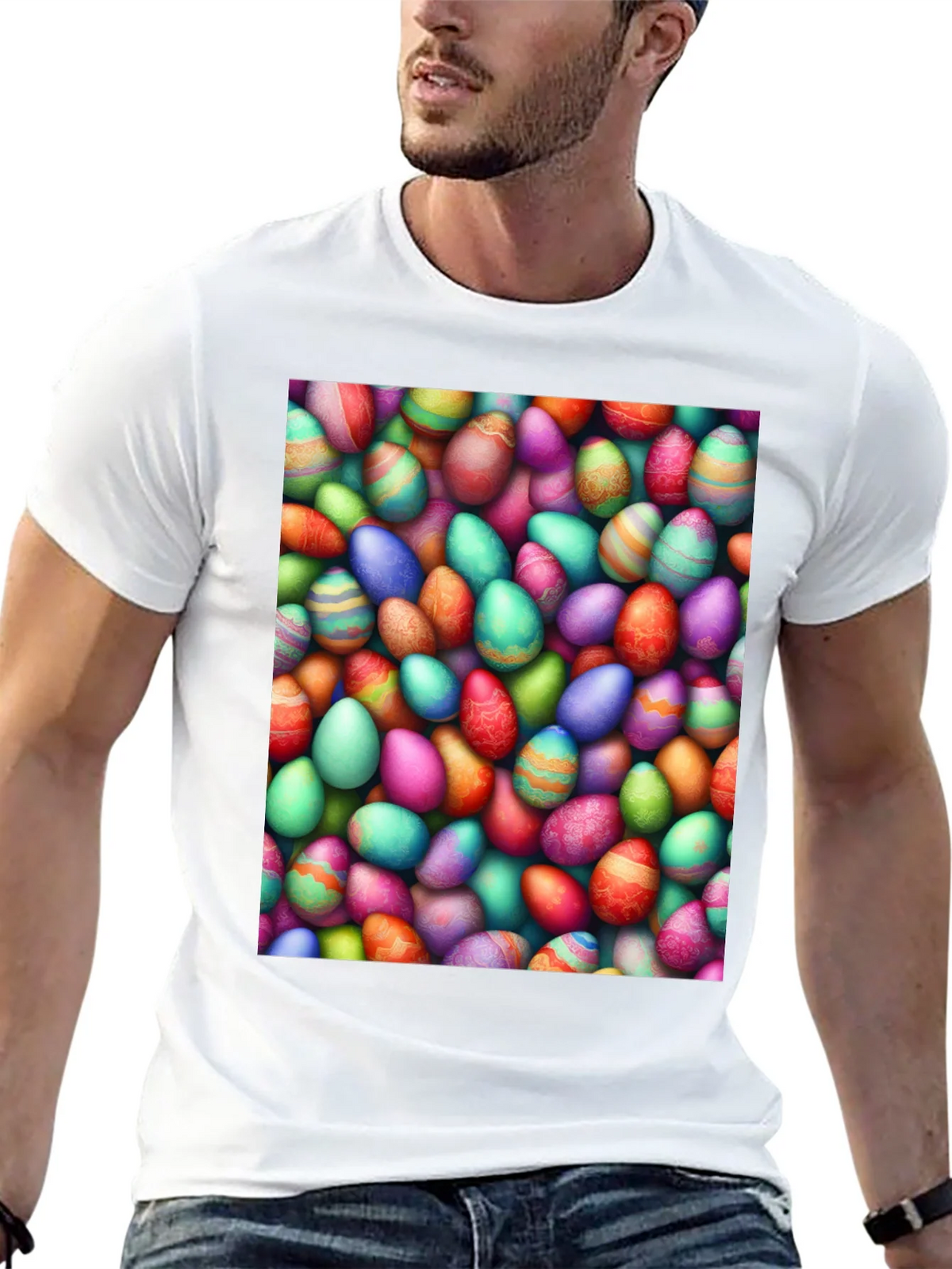 Colorful Easter Eggs Graphic Tee product image 11