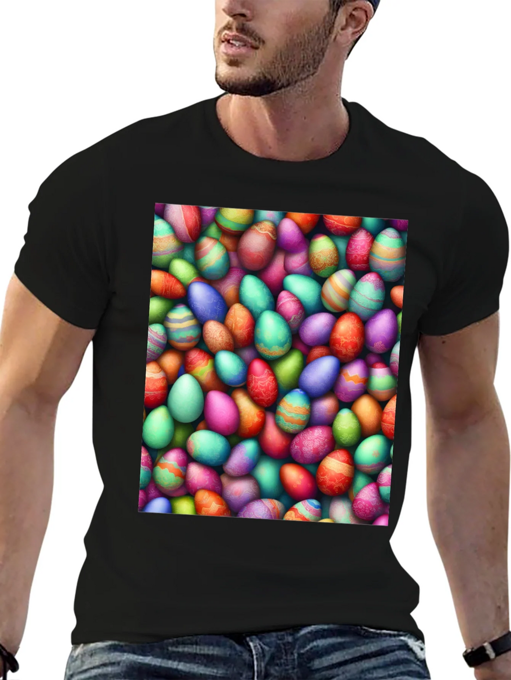 Colorful Easter Eggs Graphic Tee product image 5
