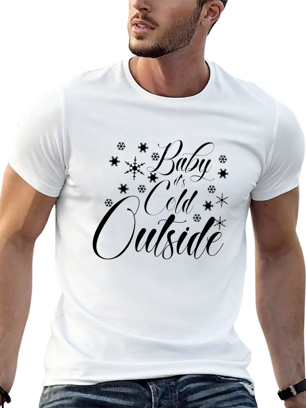 Baby Its Cold Outside Black Graphic Tee product image 12