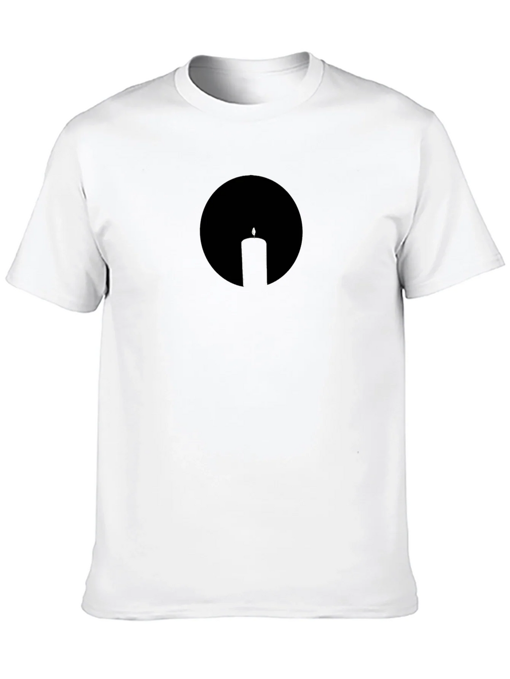 Minimalist Candle Silhouette Black T-Shirt product image 7