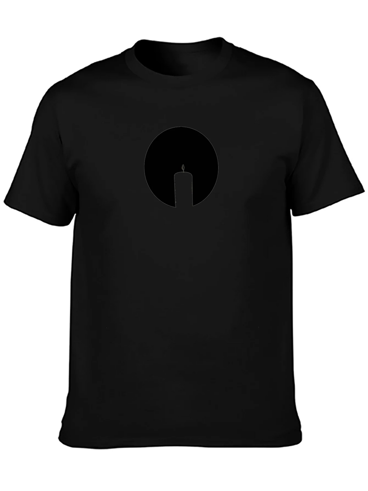 Minimalist Candle Silhouette Black T-Shirt product image 2