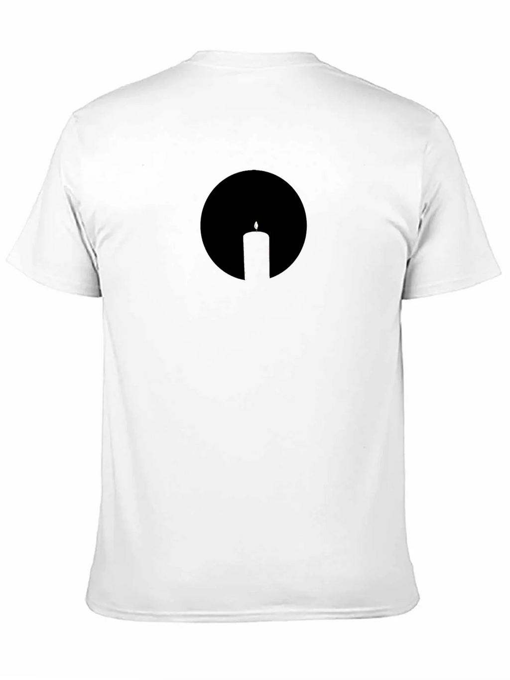 Minimalist Candle Silhouette Black T-Shirt product image 8