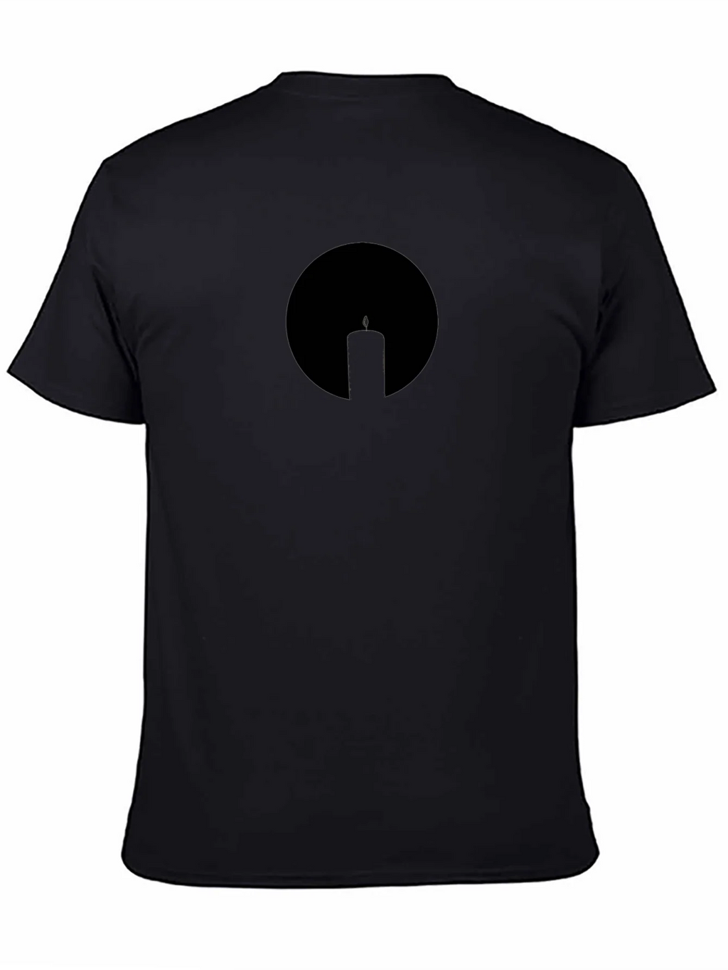 Minimalist Candle Silhouette Black T-Shirt product image 3