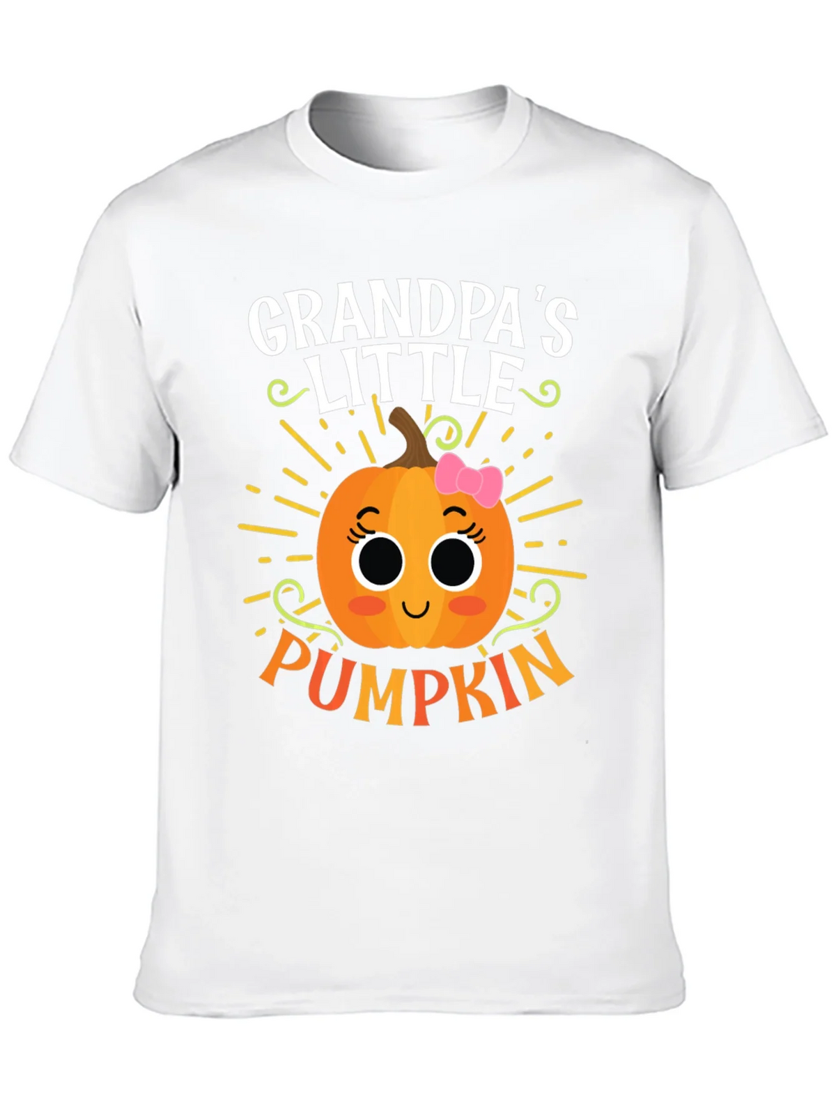 Grandpas Little Pumpkin Cute Graphic Tee product image 9