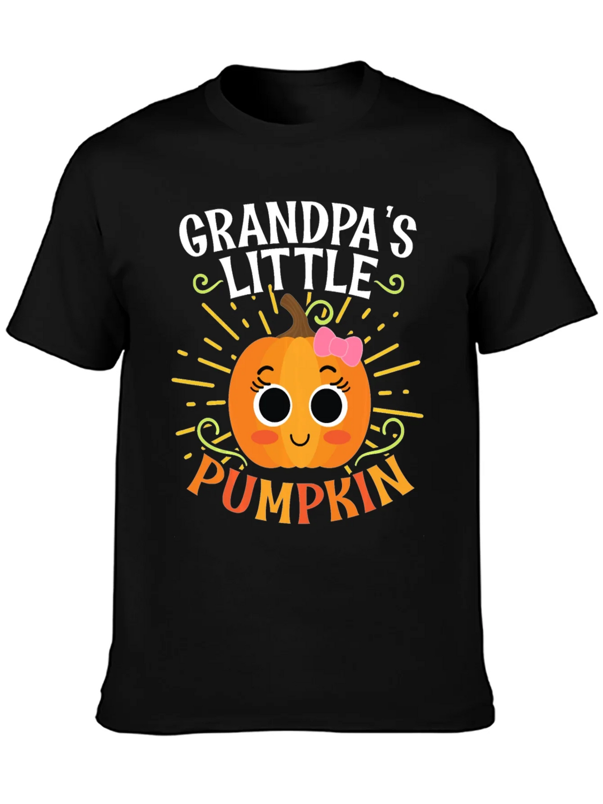 Grandpas Little Pumpkin Cute Graphic Tee product image 3