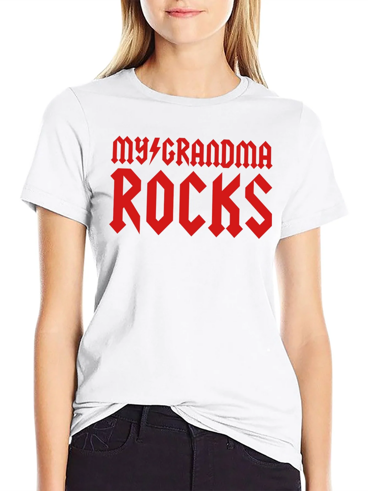 My Grandma Rocks Black T-Shirt product image 6