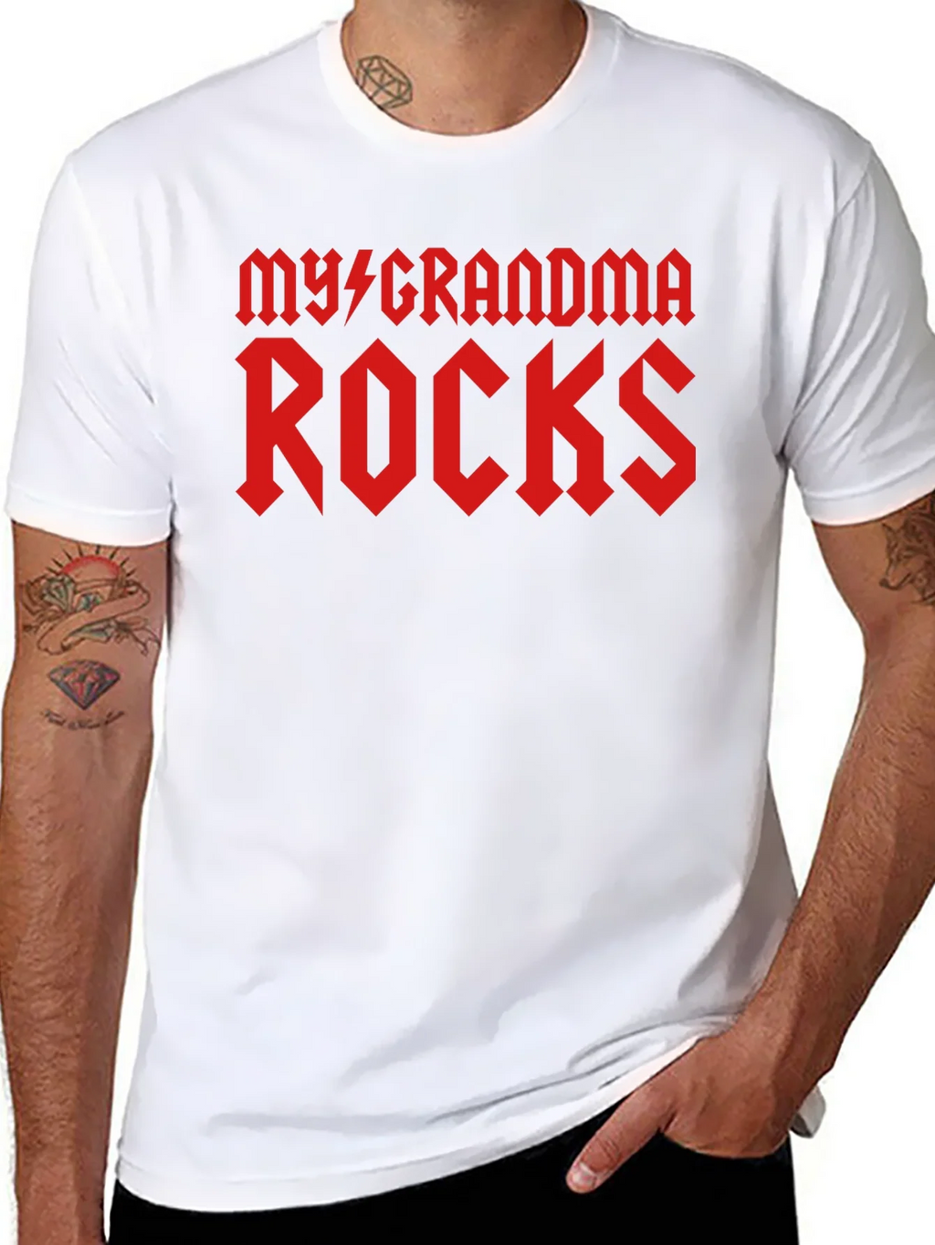 My Grandma Rocks Black T-Shirt product image 5