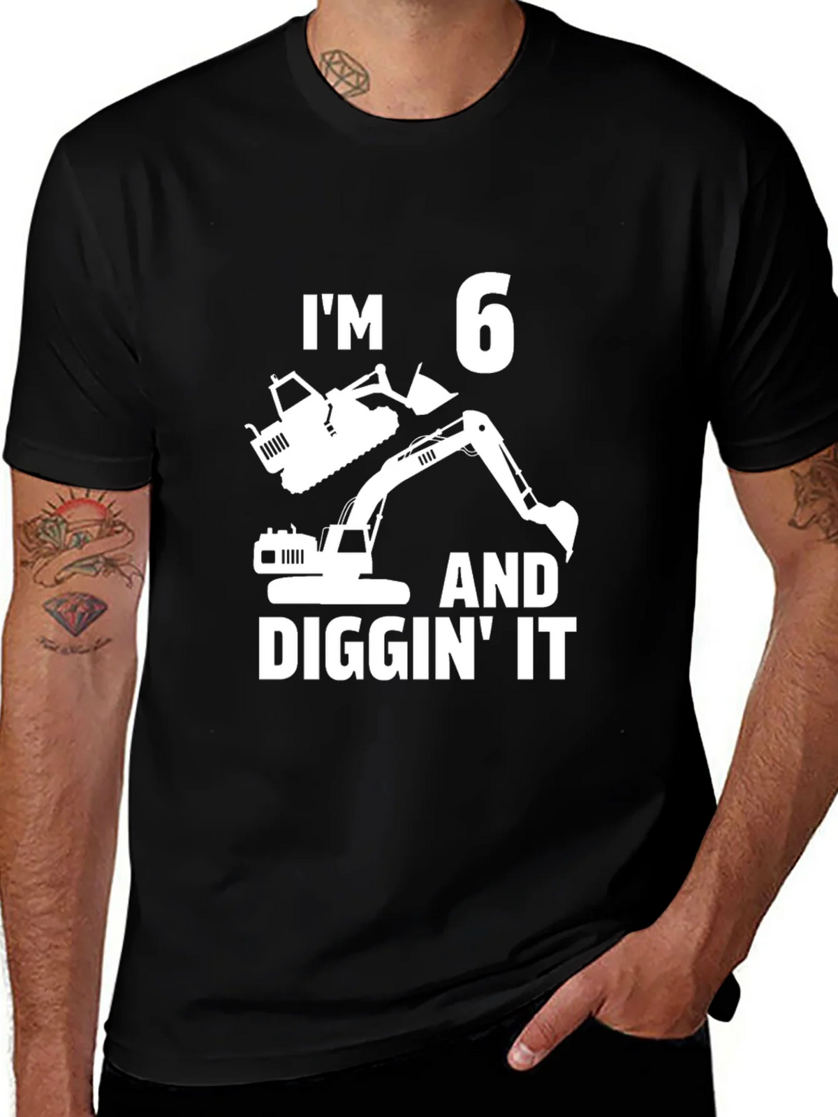 Im 6 and Diggin It Birthday T-Shirt product image 1