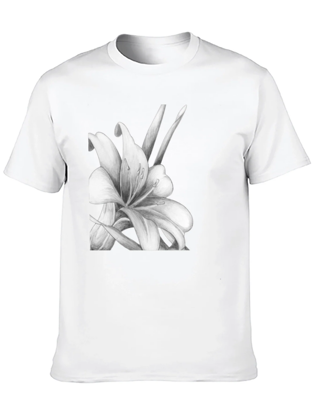 Elegant Lily Graphic Black T-Shirt product image 7