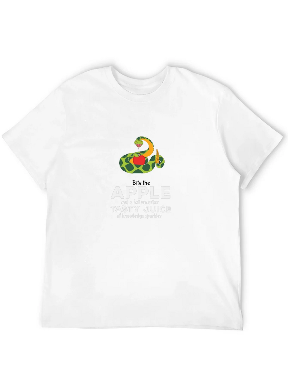 Bite the Apple Funny Knowledge Graphic T-Shirt product image 10