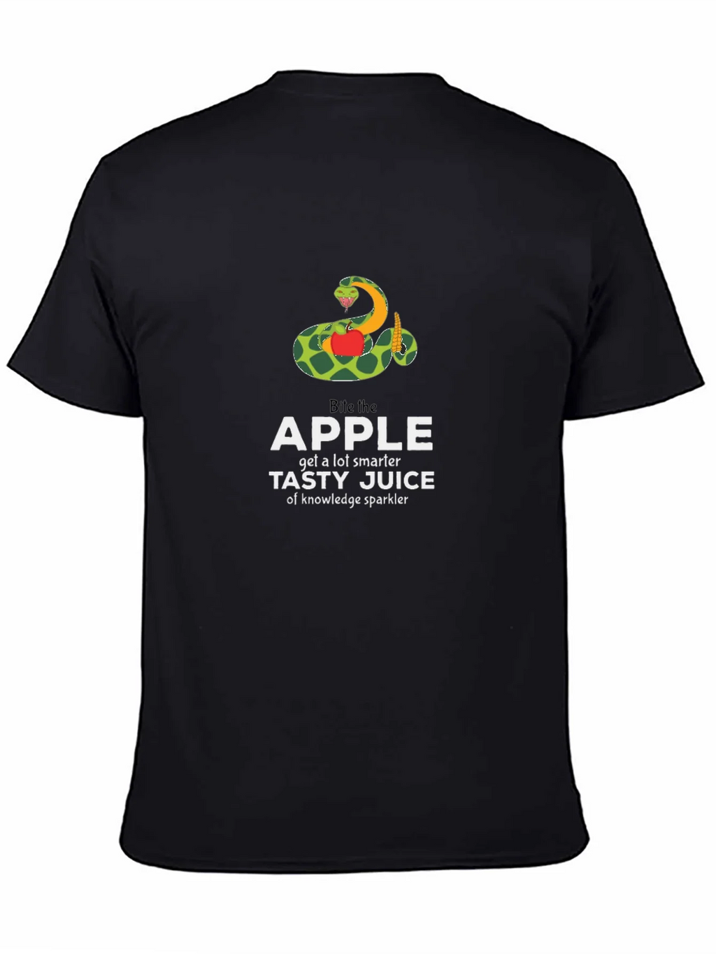 Bite the Apple Funny Knowledge Graphic T-Shirt product image 3
