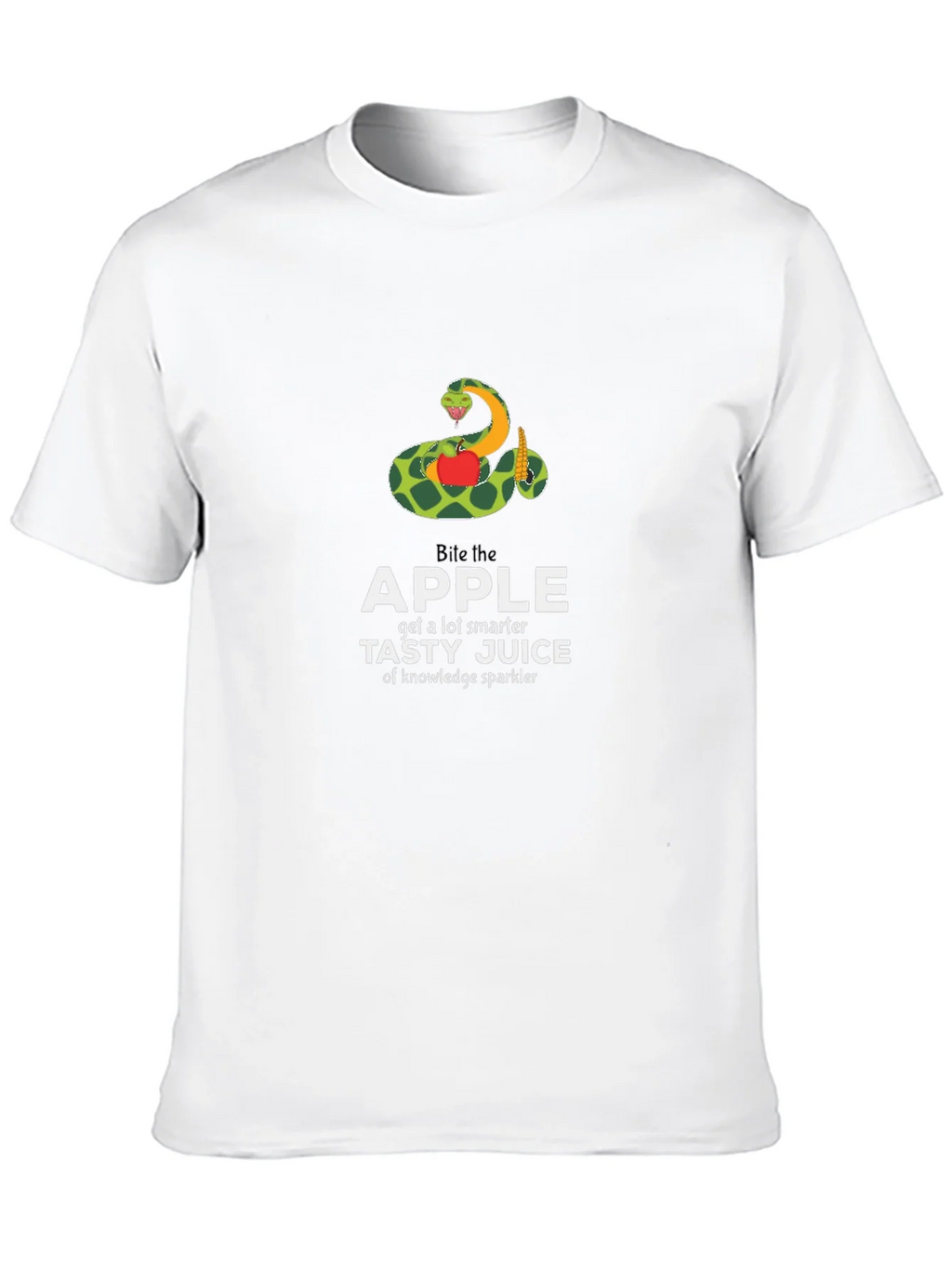 Bite the Apple Funny Knowledge Graphic T-Shirt product image 8