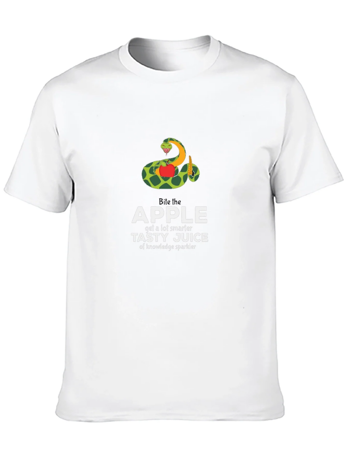 Bite the Apple Funny Knowledge Graphic T-Shirt product image 8
