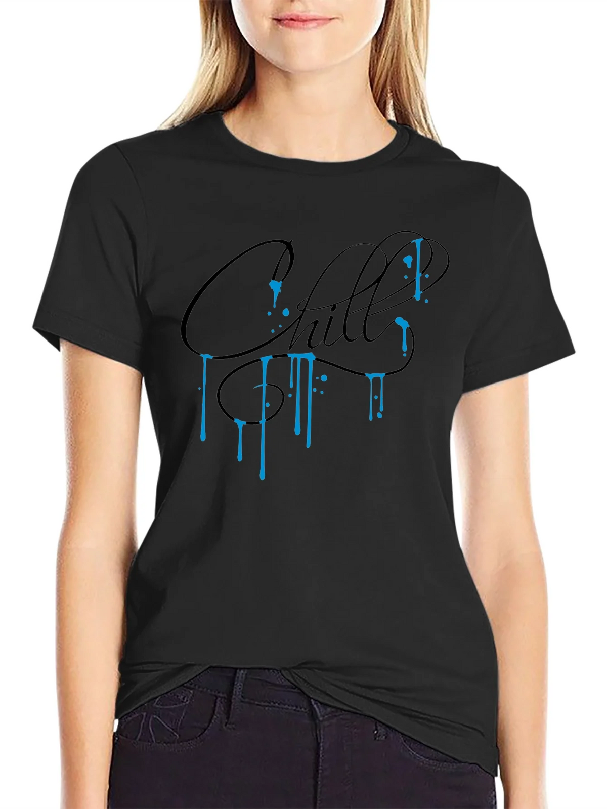 Chill Graphic Tee - Black Casual Comfort product image 2