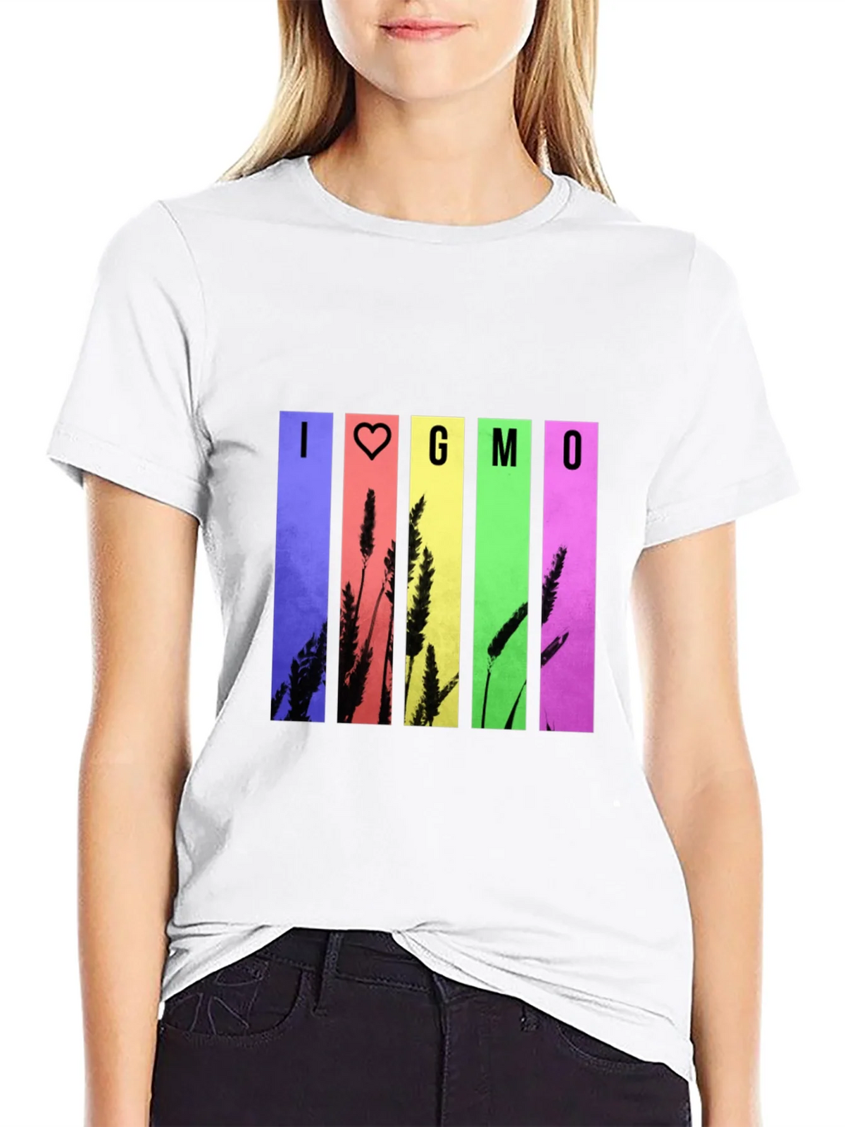 I Heart GMO T-Shirt - Colorful Design product image 7