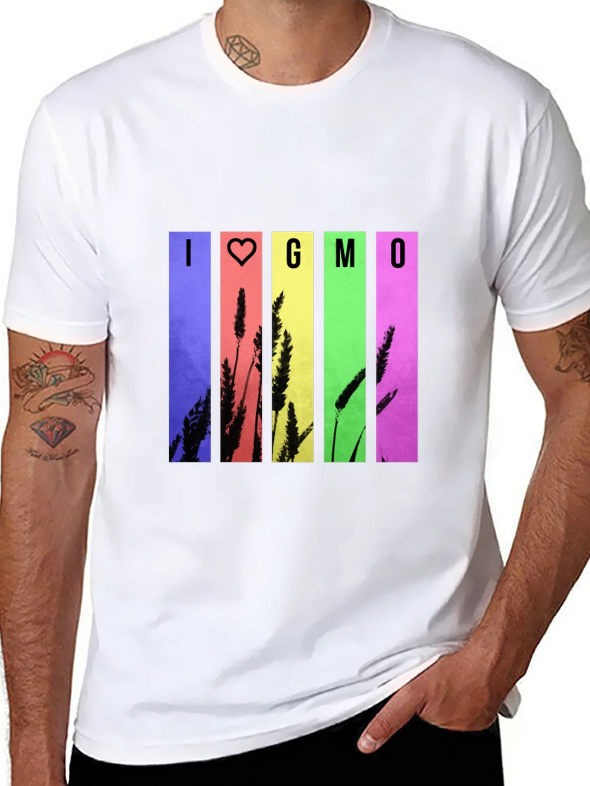 I Heart GMO T-Shirt - Colorful Design product image 6