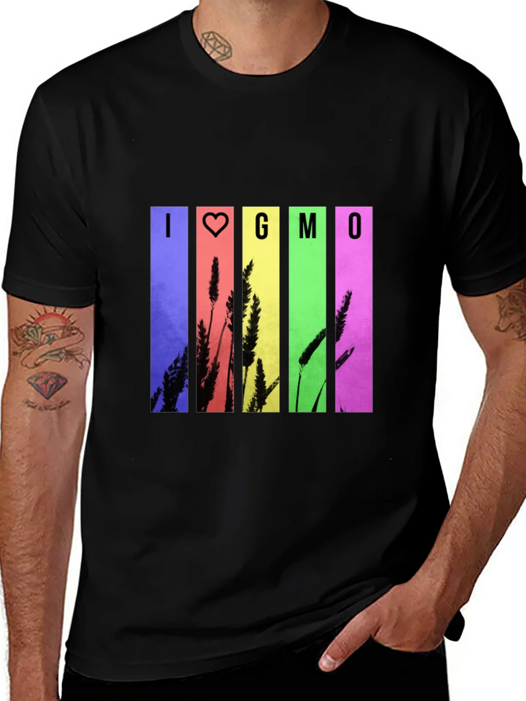 I Heart GMO T-Shirt - Colorful Design product image 1