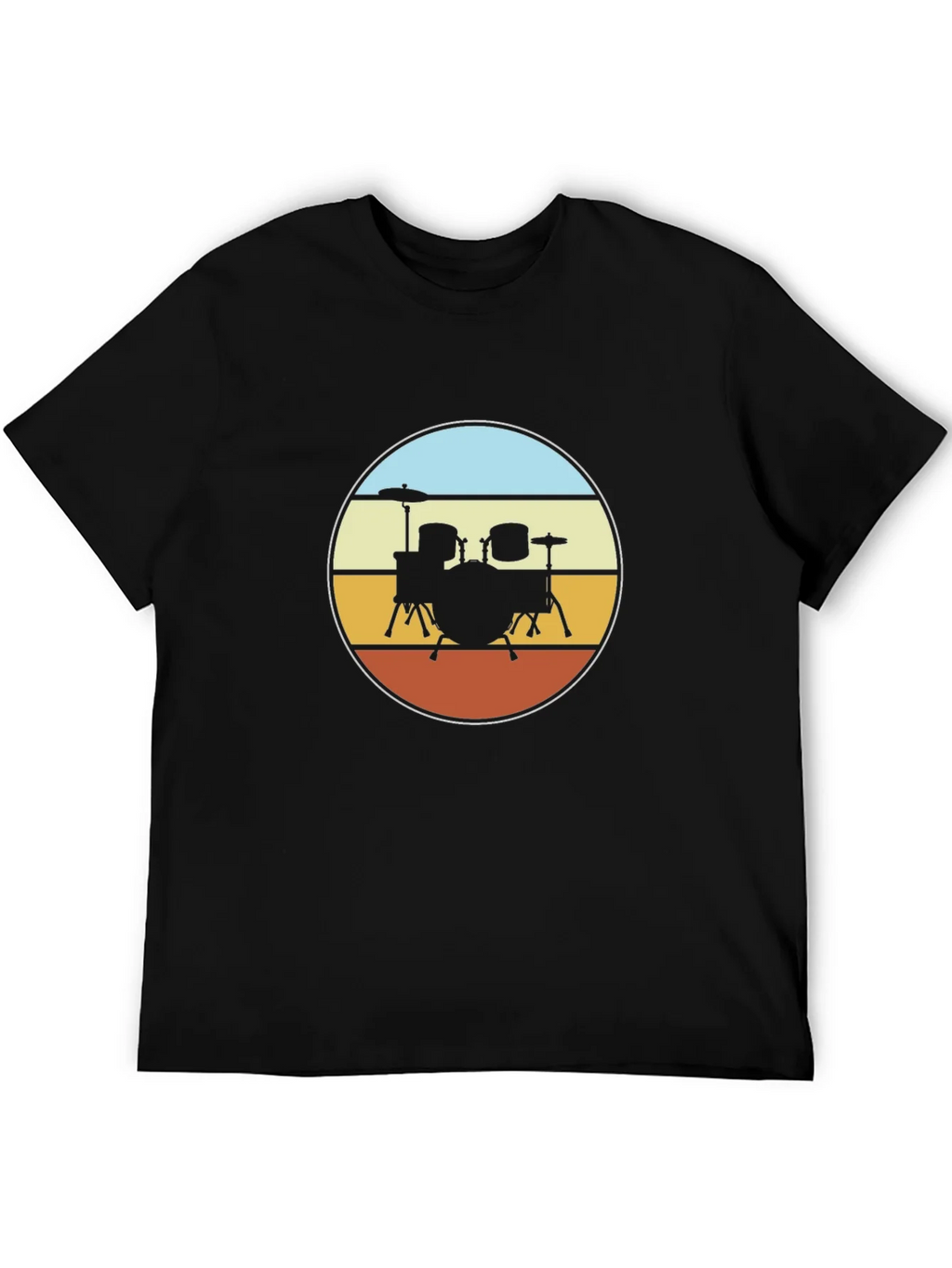 Retro Drum Set T-Shirt - Black product image 1